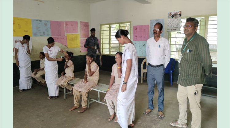 அரசினர் ​பெண்கள் ​மேல்நி​லைப்பள்ளியில் கண்சிசிக்​சை முகாம்